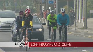 Kerry breaks leg in bicycle crash; ends overseas trip early