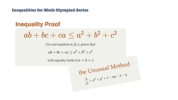 Inequalities for Math Olympiad, Proof for aa+bb+cc ≥ ab+bc+ca
