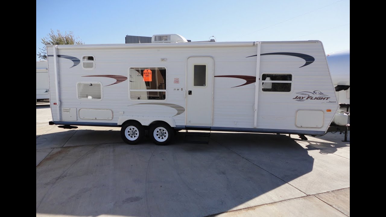 Great Used Bumper Pull Travel Trailer In Dallas Texas! | 2005 Jayco Jay Flight 27BH - YouTube