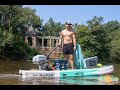 Bote boards  rover aero inflatable micro skiff stand up paddle boarding at amerson river park