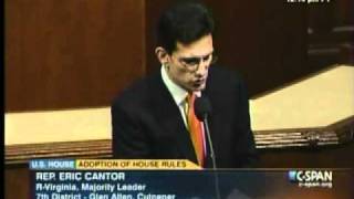 Majority Leader Eric Cantor Introduces The Rules Package For The 112th Congress Wealth