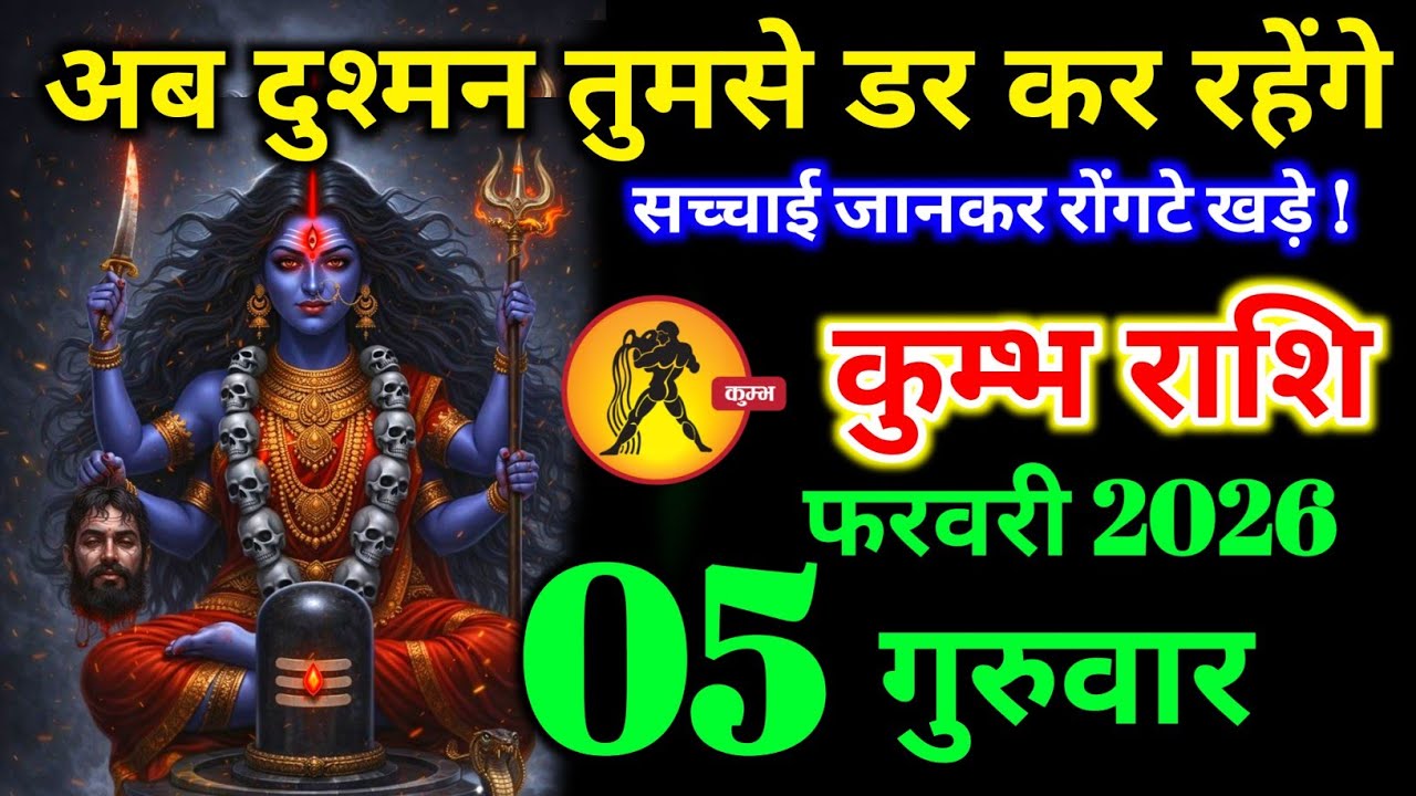 कुंभ राशि वालों 05 फरवरी गुरुवार अब दुश्मन तुमसे डर कर रहेंगे बड़ी खुशखबरी। Kumbh Rashi 