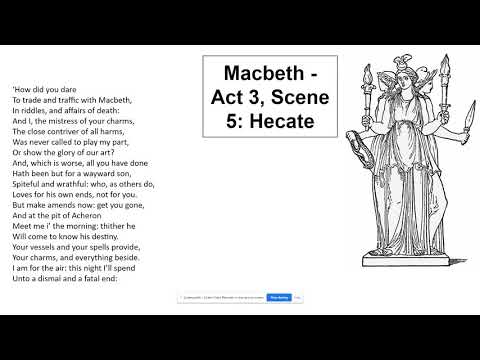 Video: Kako se izgovara Hecate u Macbeth?