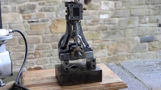 Stuart no4 replica steam engine, first run on air.