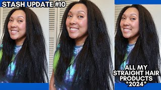 ALL MY STRAIGHT HAIR GOODIES! | FULL HAIR PRODUCT STASH SERIES *2024* | Ashkins Curls