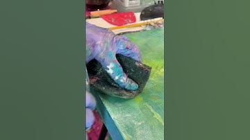 How to Create Texture in Mixed Media Art Using a Kitchen Scrub Pad | Easy DIY Texture Technique #art