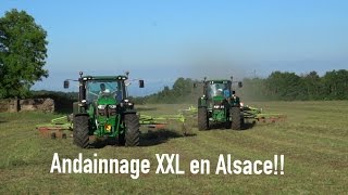 Gros andainage en Alsace | 100% JOHN DEERE & CLAAS