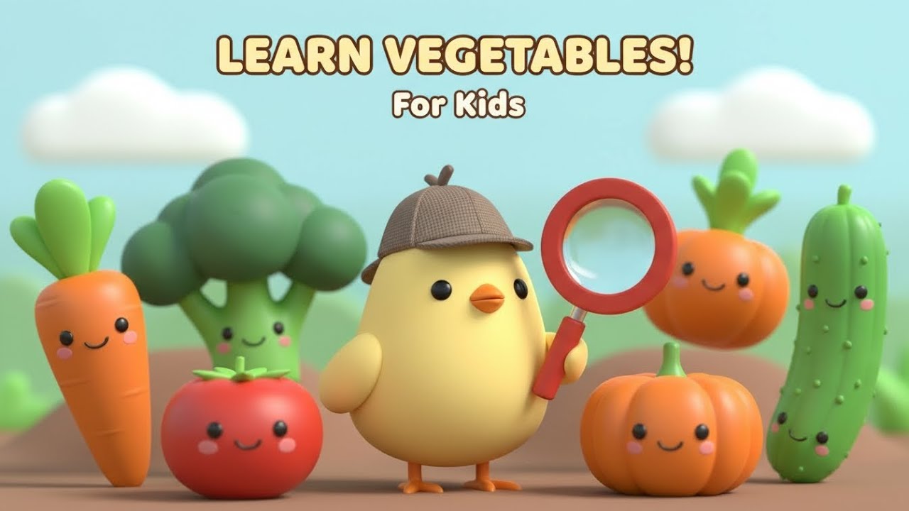 Learn Vegetables for Kids | Fun Preschool Learning with Detective Chick.