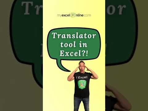 Translator tool in Excel 😳 #shorts