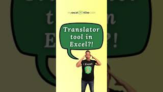 Translator tool in Excel  #shorts