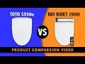 Toto s550e washlet vs bio bidet bb 2000 bliss bidet comparison  bidetspluscom