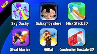 Sky Dashy, Galaxy toy store, Stick Stack 3D, Steal Master, HitKat,  | New Games Daily screenshot 5