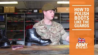 Think you know how to polish boots? soldiers from the irish guards
provide a guide on they their boots, being issued them getting bo...