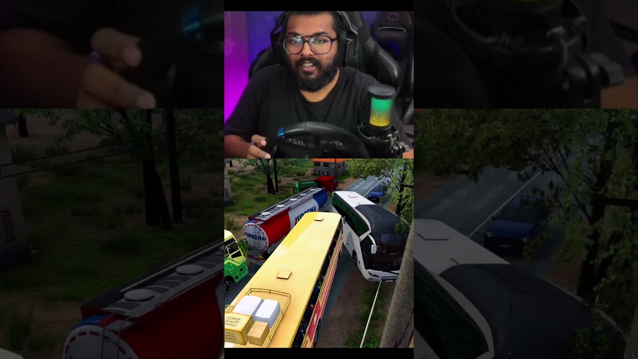 ഞാൻ ഓവർടേക്ക് നോക്കിയതാ  വണ്ടി നൈസായിട്ട് തെന്നി !!! ❌ 🤣🤣🤣 #short #shorts #ets2