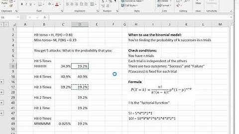 Calculating with the binomial model