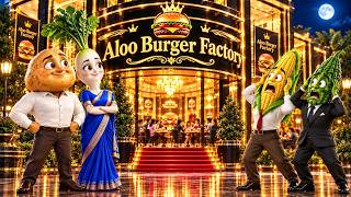 Chhoti Rehri Wale Aloo Ne Banaya Crorepati Burger Empire! 😱🍔 | #ToonVeggies