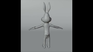 BUGS BUNNY FOR 3D PRINTING AND ANIMATION FULLY RIGGED DOWNLOAD FROM LINK IN DISCRIPTION