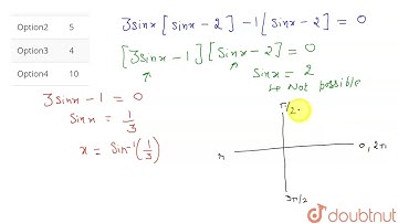 The number of values of x in the interval [0, 3p satisfying the equation 3sin^(2)x-7sinx+2=0 is ...