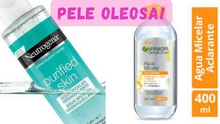 ÁGUA MICELAR: GARNIER SKINACTIVE OU NEUTROGENA PURIFIED SKIN