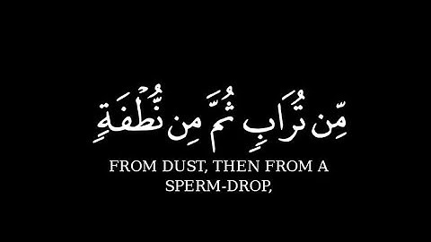 القرآن الكريم شاشه سوداء || هو الذي خلقكم من تراب ثم من نطفة || رعد الكردي || سورة غافر