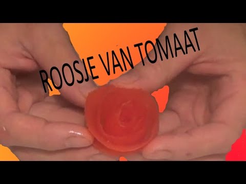 Video: Hoe Maak Je Een Roos Van Een Tomaat