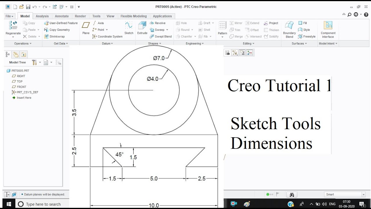 Creo Tutorial for beginners - YouTube