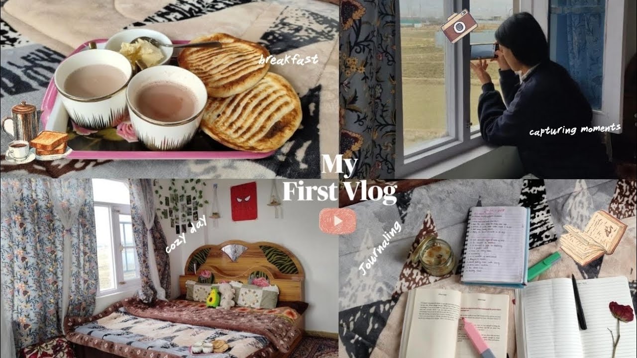 First YouTube Vlog | Slow Living at Home𐙚˙⋆.˚ ᡣ𐭩 | Cozy day in Kashmir ⛈
