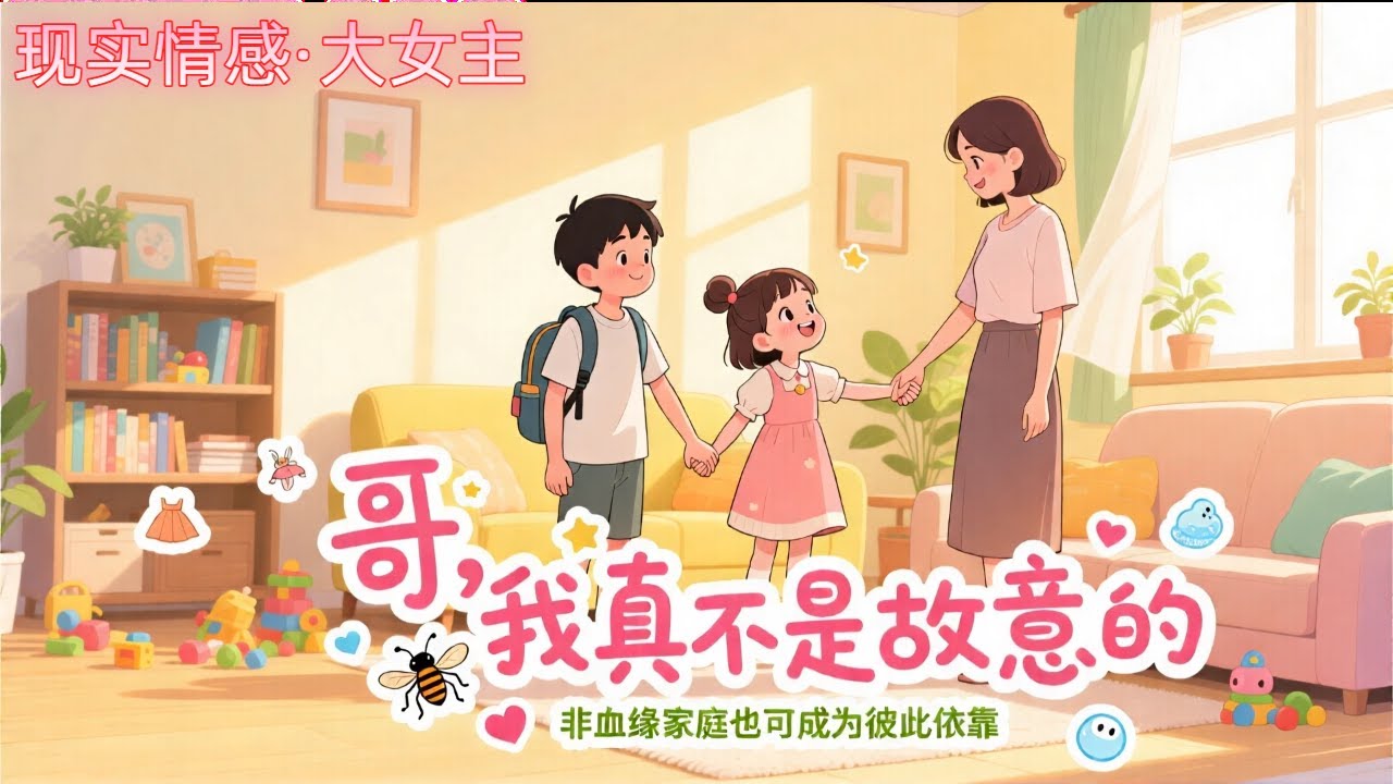 《哥，我真不是故意的》我爸再婚後，家裡多了兩個人。新媽媽帶著新哥哥。新來的哥哥長得特別好看。但他媽媽好像不怎麼喜歡我。我把我最喜歡的裙子拿給哥哥，她皺著眉頭。