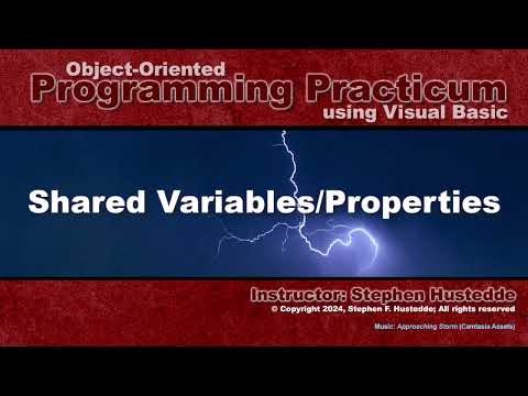 OOP Programming (VB) - 12E Shared Variable/Properties