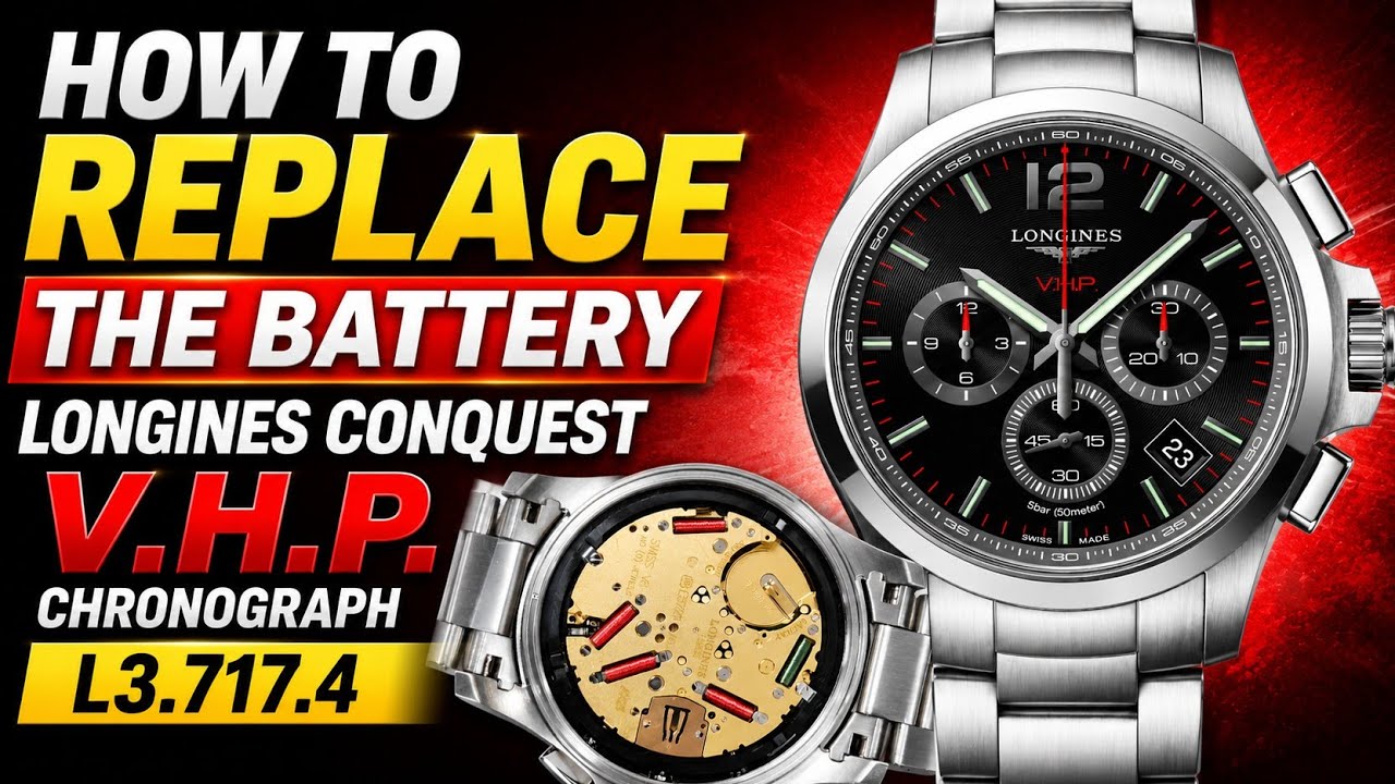 How to Replace the Battery in Longines Conquest V.H.P. Chronograph