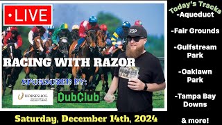 LIVE Horse Racing Handicapping Aqueduct, Gulfstream Park, Oaklawn, Tampa Bay & more | Sat Dec 14th