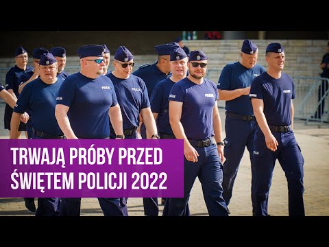 Próba przed Świętem Policji 2022 w Katowicach