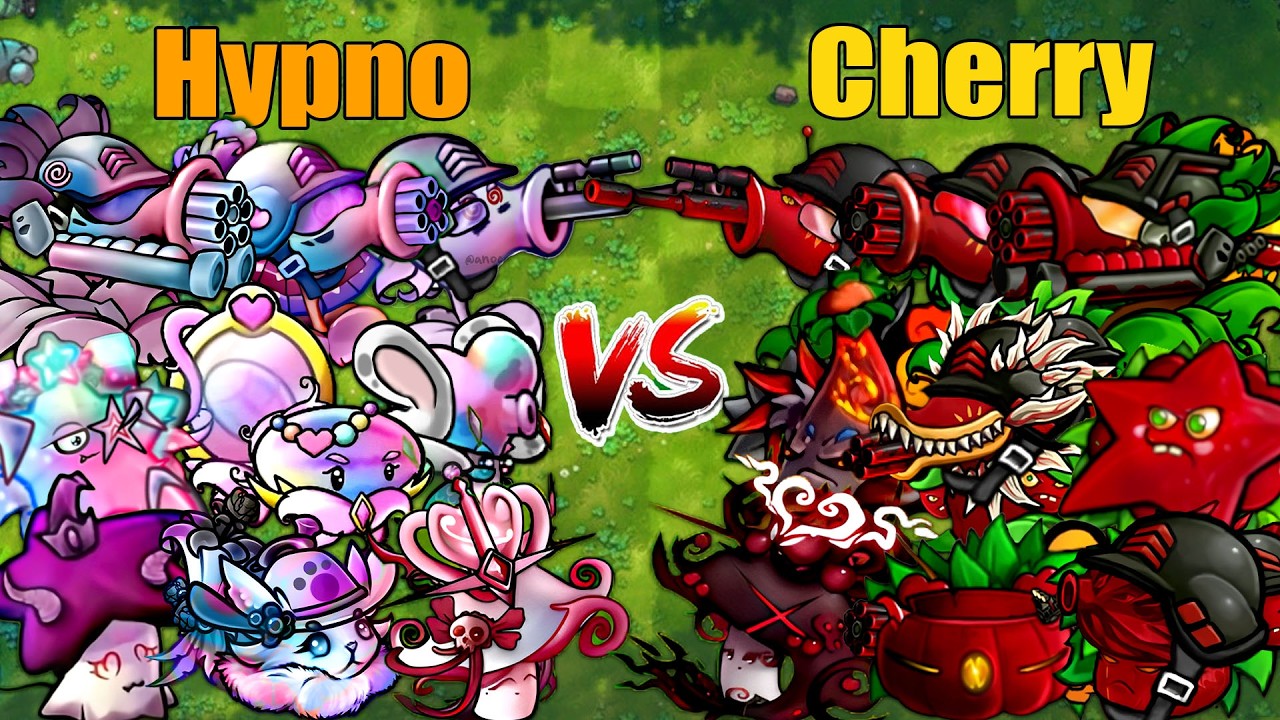 PVZ 1 Fusion 3.4 Challenge!! Team Hypno VS Team Cherry VS 300 Zombie Random - Who Will Win?