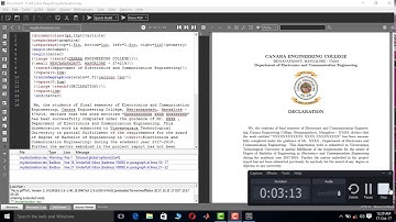 VTU Project report - Writing Declaration in Latex