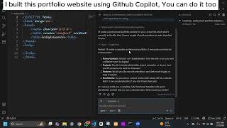 Build a Portfolio Website from Scratch in VS Code with GitHub Copilot