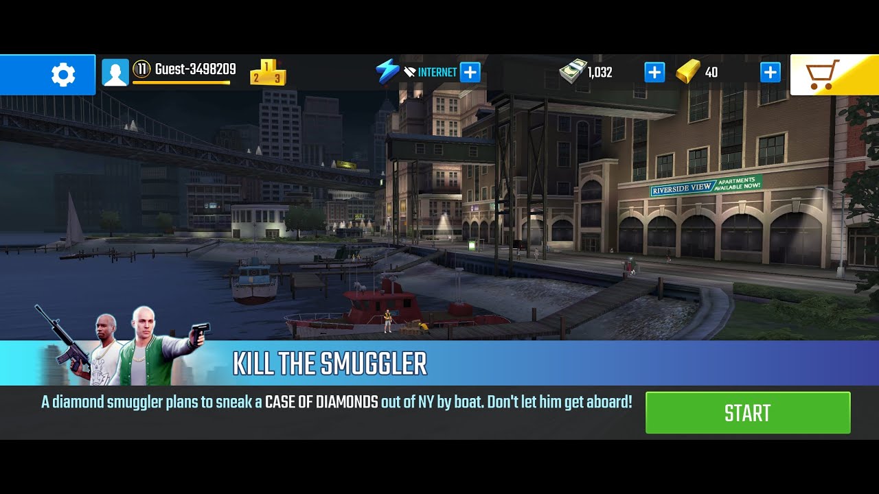 Pure Sniper Gameplay Walkthrough - LEVEL 10 Z3 Brooklyn KILL THE SMUGGLER || SOMETHING FISHY