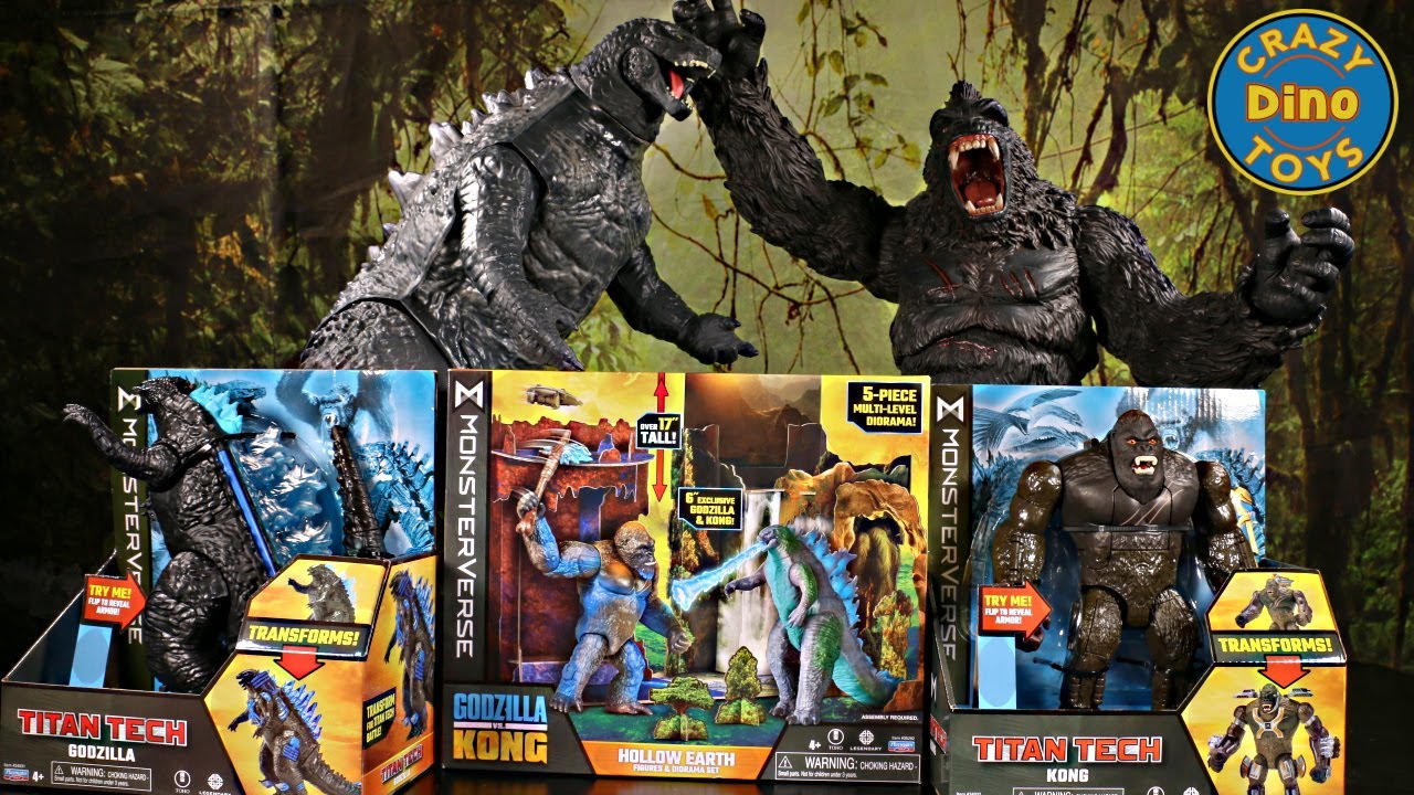 New Godzilla vs King Kong Toys 2023 MonsterVerse Titan Tech Godzilla Jurassic World  Dinosaur Toys!