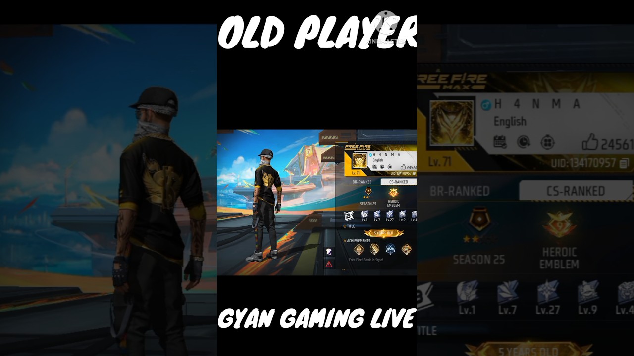 Old Free Fire Player Search From Gyan Gaming Live Stream 