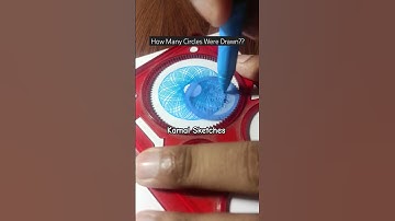 How Many Rotations Did The Pen Make In Total ?? Drawing Beautiful Spirograph Design With Pen #shorts