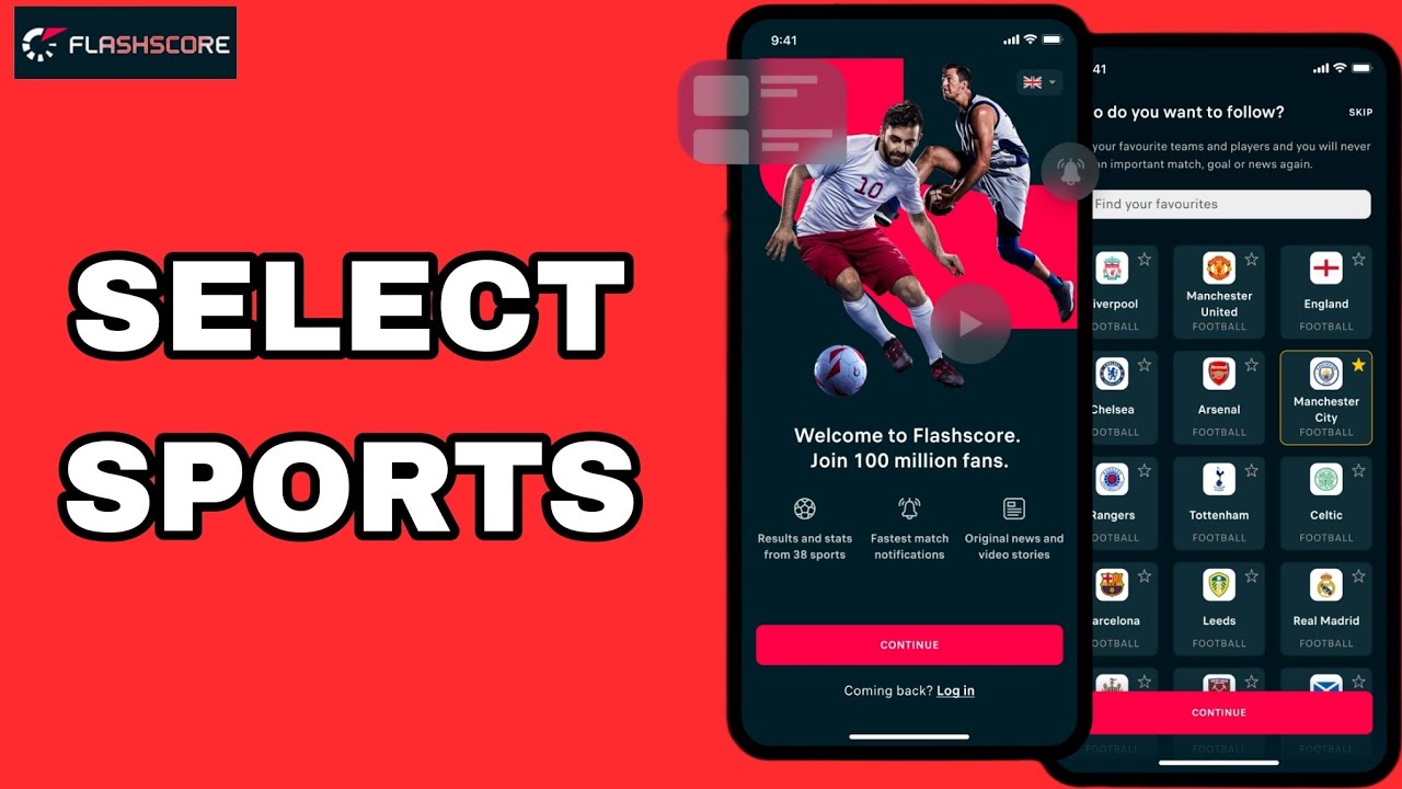 How To Select And Choose Sports On Flashscore App