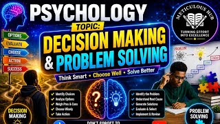 PSYCHOLOGY: DECISION MAKING 🤔 & PROBLEM SOLVING 💪