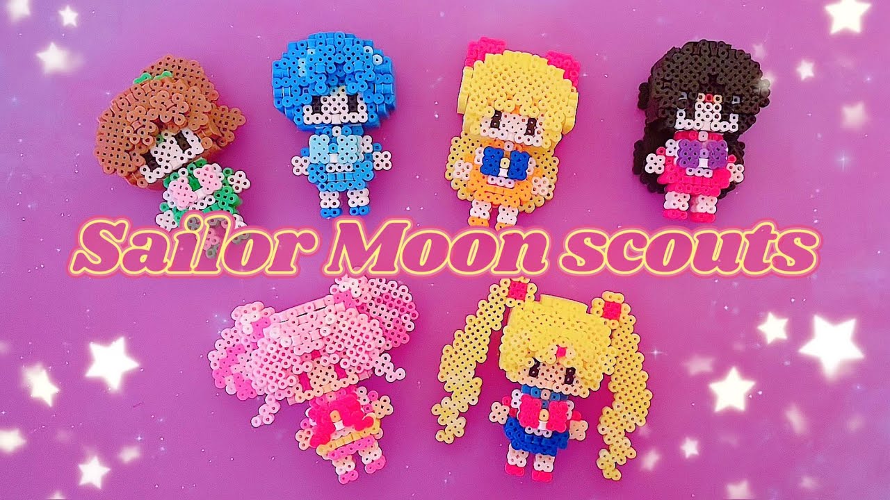 Sailor Moon scouts 3D Perler Collection Tutorial