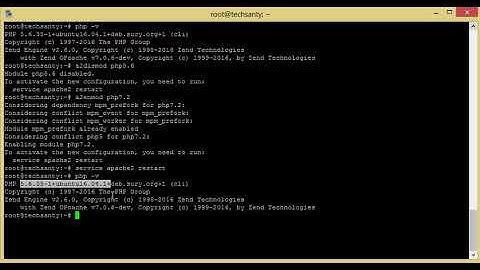 Switch PHP Version from php5.6 to php7.2