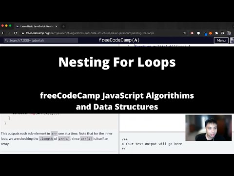 Nesting For Loops (Basic JavaScript) freeCodeCamp tutorial