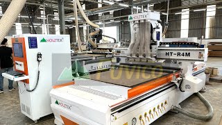 Máy cnc 4 đầu HT-R4M tại xưởng nội thất tại Q12, máy cnc cắt ván giá tốt