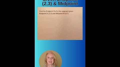Find Endpoint Given Endpoint  Midpoint #shorts