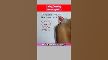 Coding Decoding Reasoning Tricks || SSC Master || #shorts #ssc  #reasoning