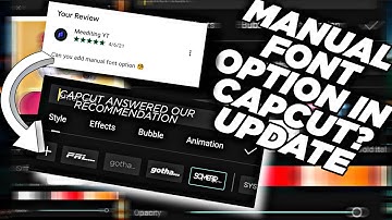 Capcut New Update Manual Add of Fonts | How to Download Fonts in Capcut | Capcut 4.3.0 Update