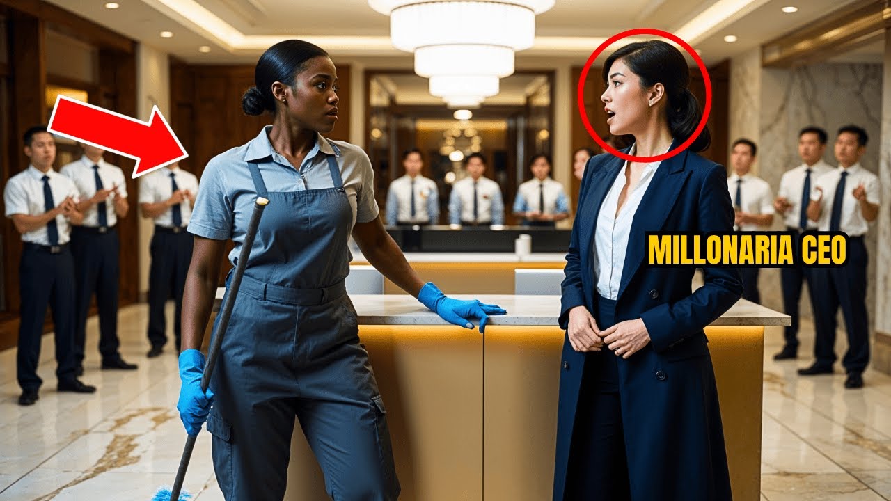 Limpiadora NEGRA Estaba Limpiando El Suelo-Luego Habló JAPONÉS Con CEO MILLONARIA Y Sorprendió Todos