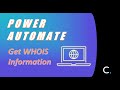 How to Get WHOIS Domain Information in Power Automate